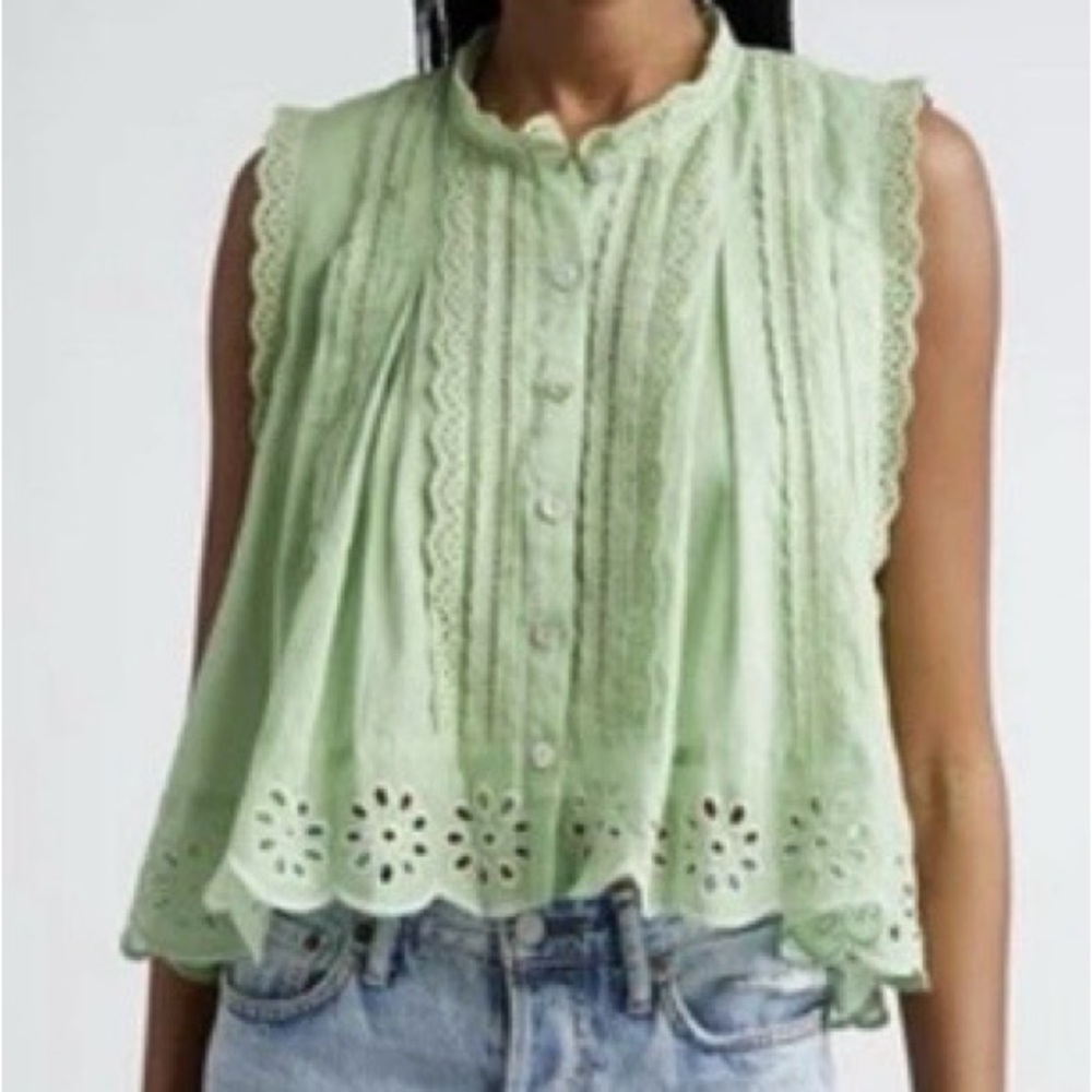 Farm Rio eyelet blouse. NWOT - Picture 2 of 11